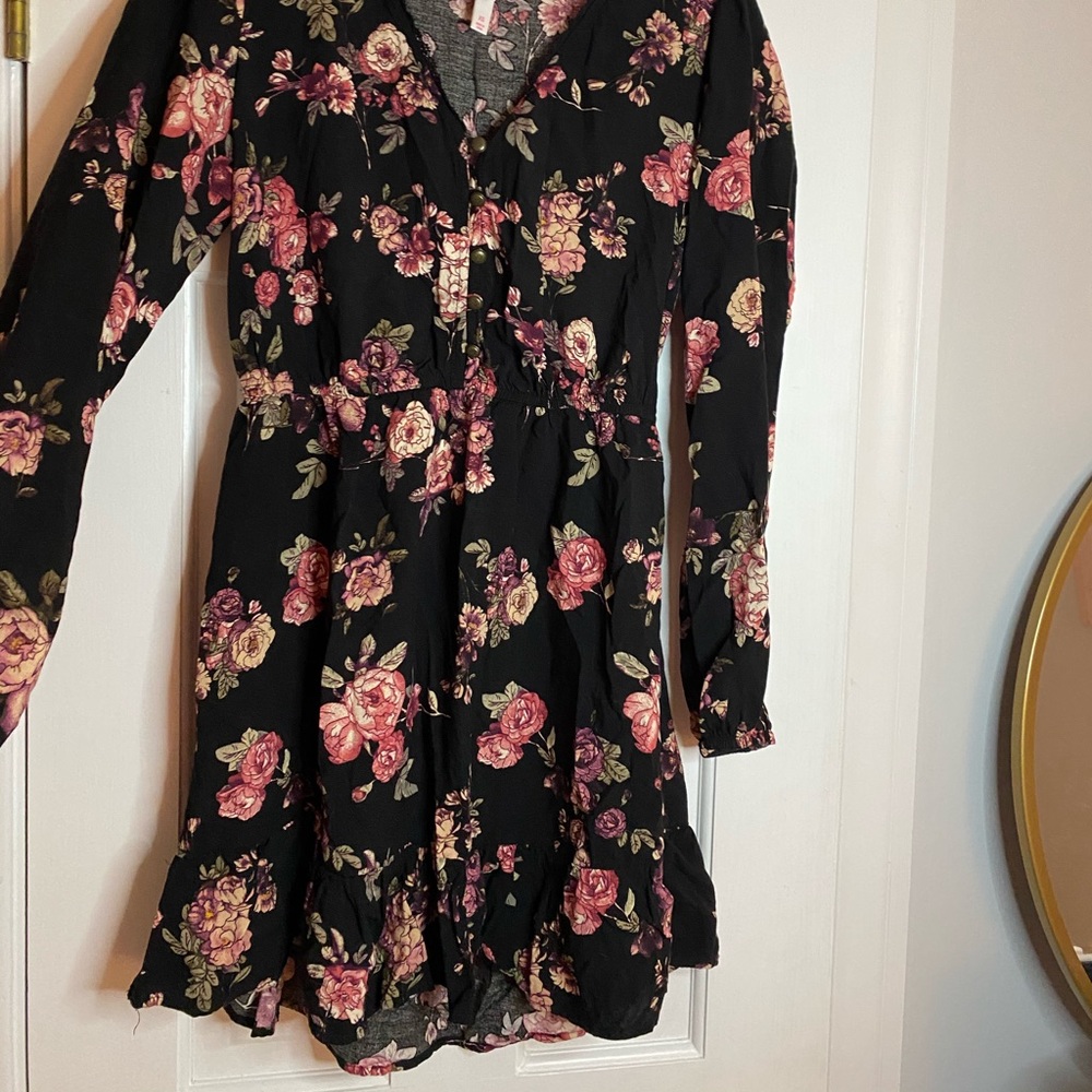 black floral dress size xs